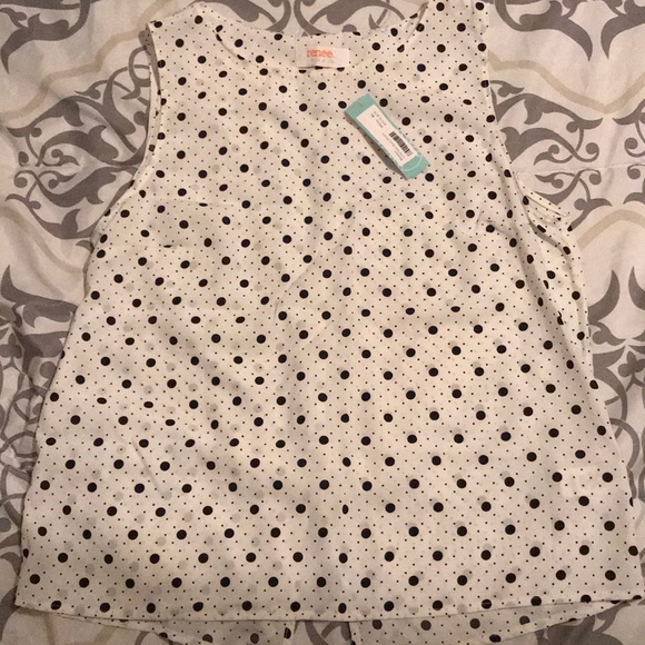 Renee C. Tops - NEW Polka dot top